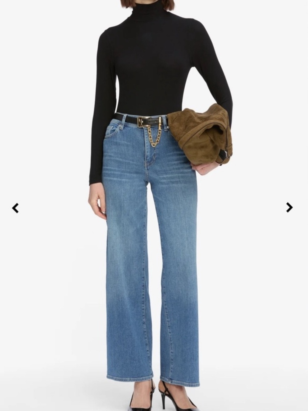 NWT Frame Le Slim Palazzo wide leg jeans in Drizzle - Picture 3 of 7